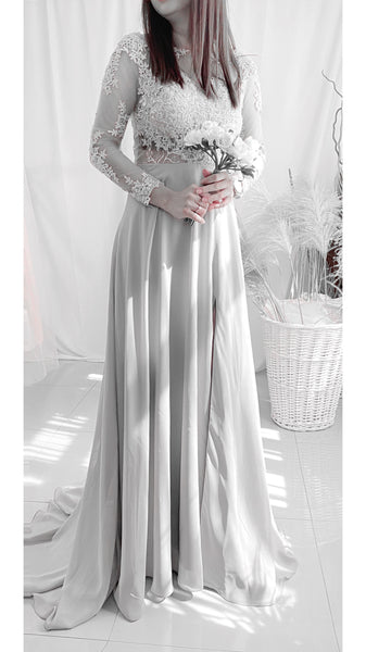 Reloved Chiffon Greyish Evening Dress
